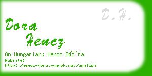 dora hencz business card